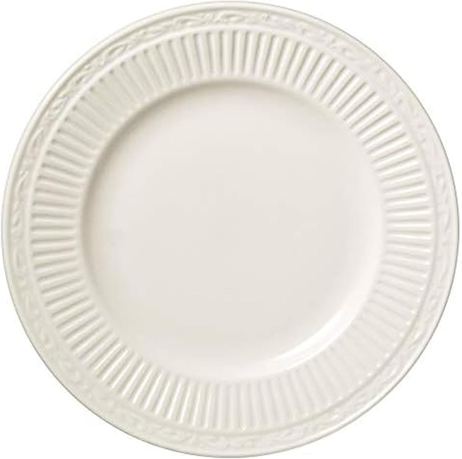 Italian Countryside White Stoneware Dinner Plate for Everyday Dining