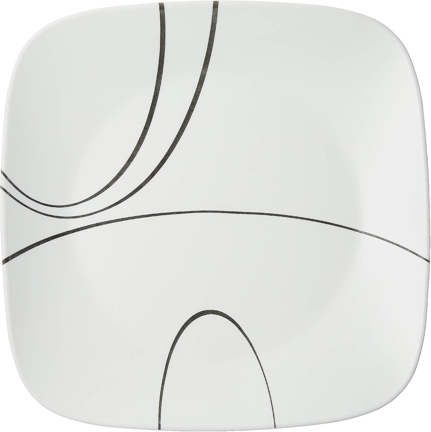 Square Simple Lines Dinner Plates Set for Modern Dining